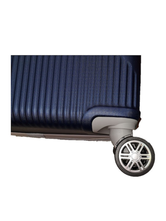Ormi ESH312 Large Travel Suitcase Hard Blue with 4 Wheels Height 73cm