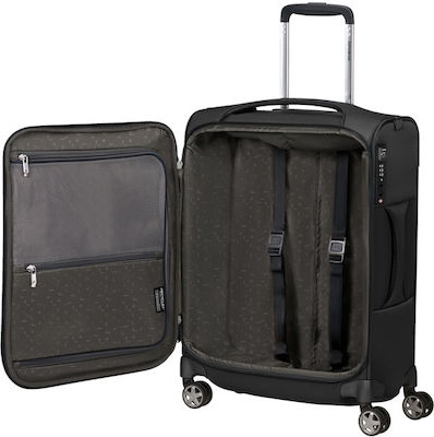 Samsonite D'Lite Spinner Cabin Travel Suitcase Fabric Black with 4 Wheels Height 55cm.