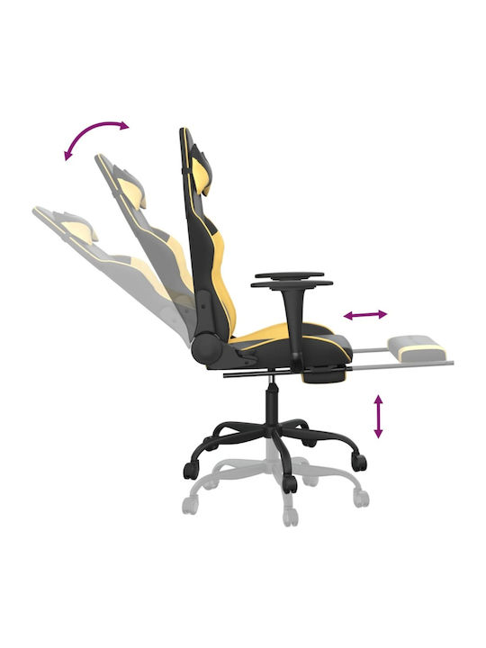 vidaXL 345413 Gaming Stuhl mit Fußstütze Black / Yellow
