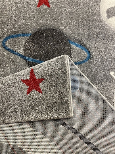 Koulis Carpets Παιδικό Χαλί Γκρι Στρογγυλό με Διάμετρο 133cm