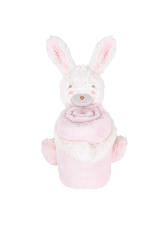 Kikka Boo Blanket Nursery Swaddling Blankets Rabbits in Love Velvet Pink with Animal 70x100cm