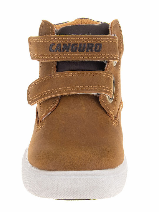 CG59172 Kinder Sneakers Hoch mit Klettverschluss Braun