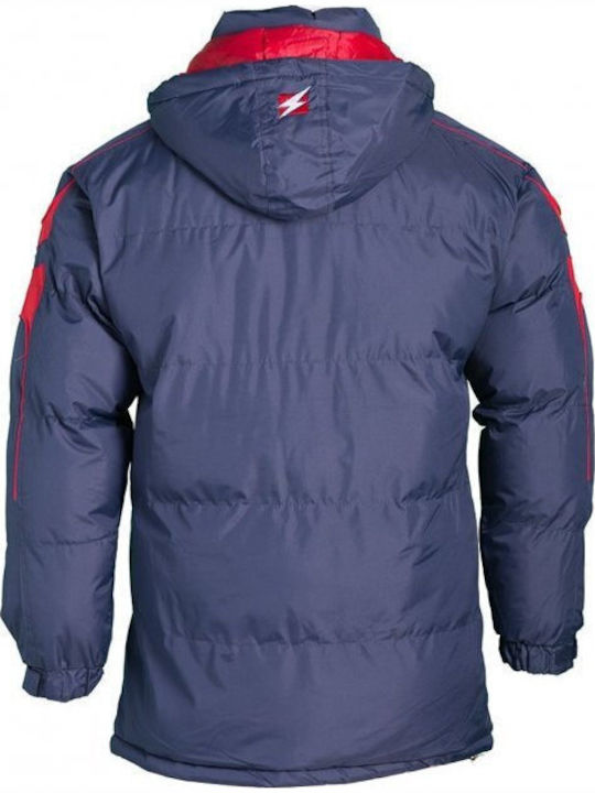 Giubbotto Rangers Зимно Мъжко Яке Puffer Синьо / Червено