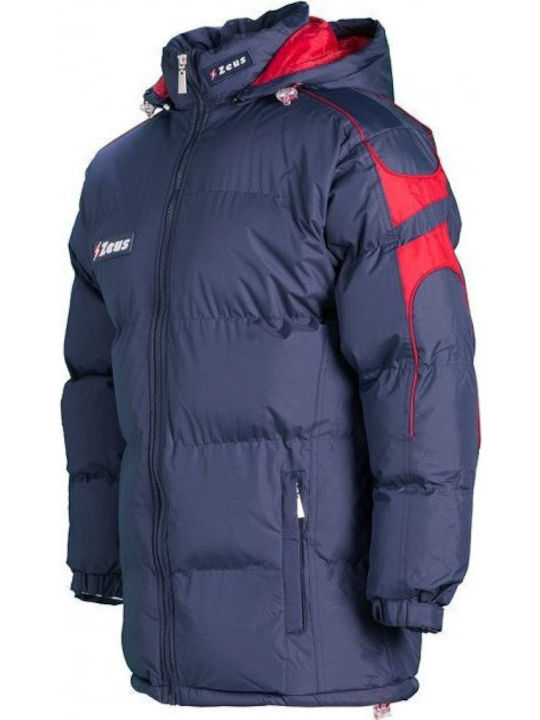 Giubbotto Rangers Зимно Мъжко Яке Puffer Синьо / Червено