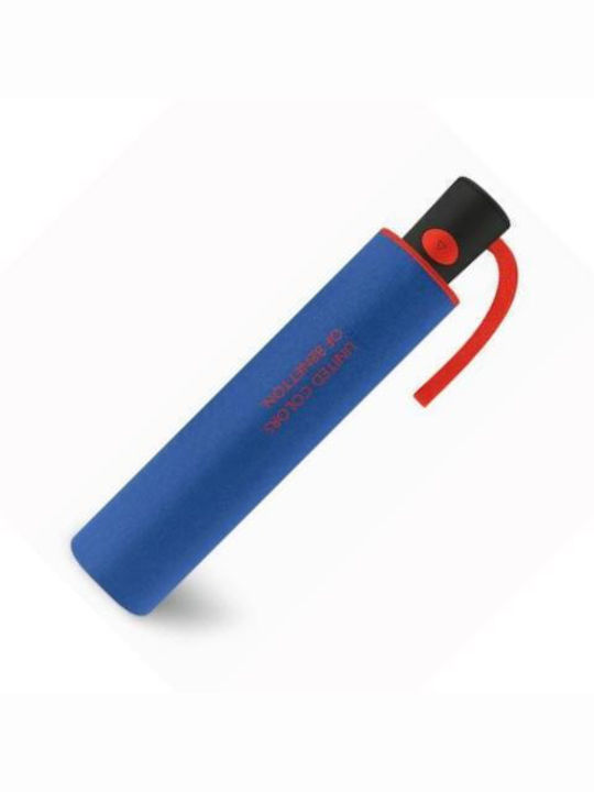 Benetton Mini AC Automatic Umbrella Compact Blue