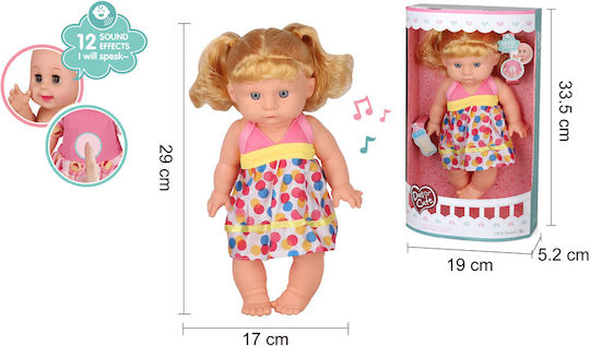 Zita Toys Μωρό Κούκλα για 3+ Ετών 29 εκ.