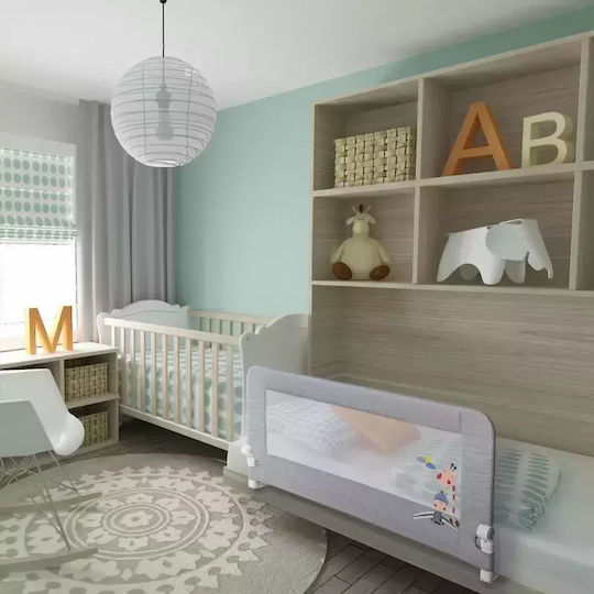Interbaby Bed Rail Guard made of Metal in Gray Color 90x70cm 1pcs