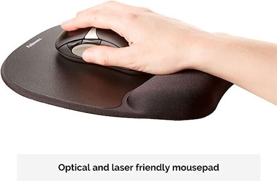 Fellowes Memory Foam Mouse Pad (196mm) με Στήριξη Καρπού Μαύρο 9176501