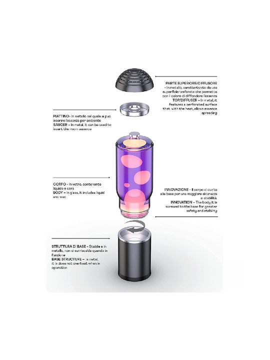 I-Total Dekorative Lampe Lavalampe Lila