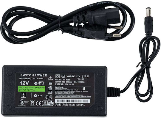 GloboStar Ταινία LED 12V Φυσικό Λευκό Φως 5m Τύπου COB με Τροφοδοτικό