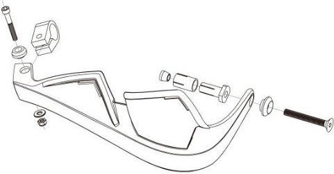Polisport Προστατευτικές Χούφτες Μηχανής Evolution Integral 22mm σε Πράσινο χρώμα