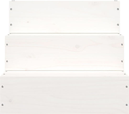 vidaXL Car Steps for Dog 40x37.5x35cm White