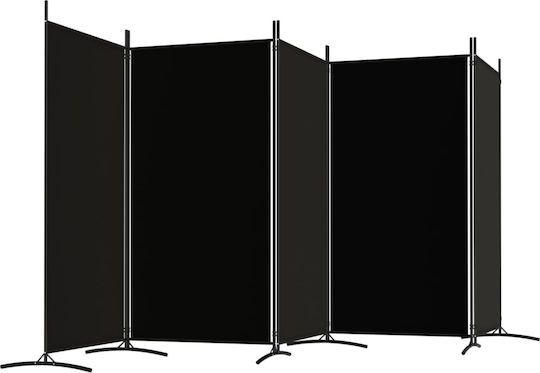 vidaXL Fabric Room Divider with 5 Panels 433x180cm