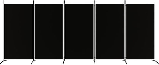vidaXL Fabric Room Divider with 5 Panels 433x180cm
