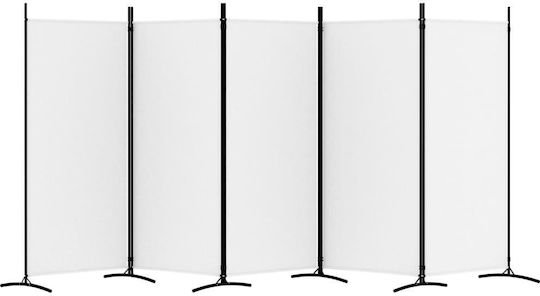 vidaXL Dekorativer Paravent Stoff mit 5 Blättern 433x180cm