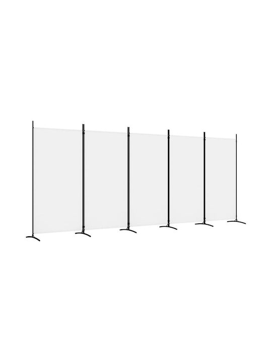 vidaXL Fabric Room Divider with 5 Panels 433x180cm