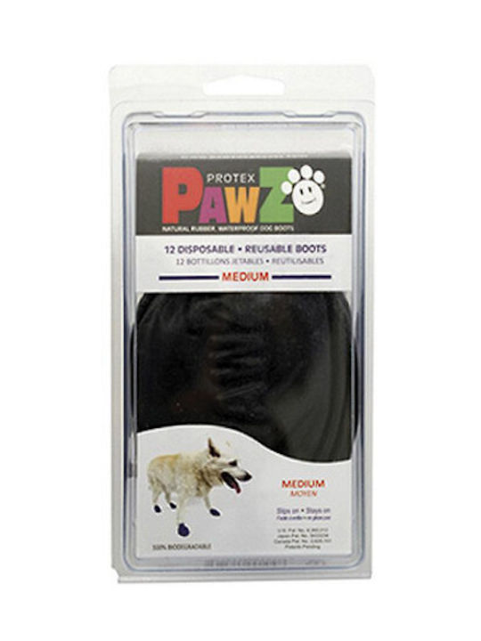 Pawz Pawz Παπούτσια Σκύλου Παπουτσάκια Μαύρα XLarge σε Μαύρο Χρώμα 12τμχ