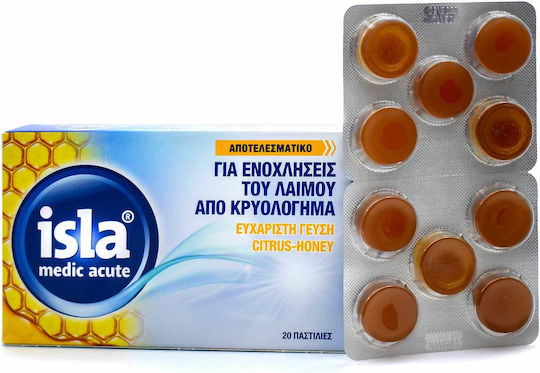 FarmaSyn Isla Medic Acute Lozenges for Dry Cough Citrus Fruits & Honey 20pcs