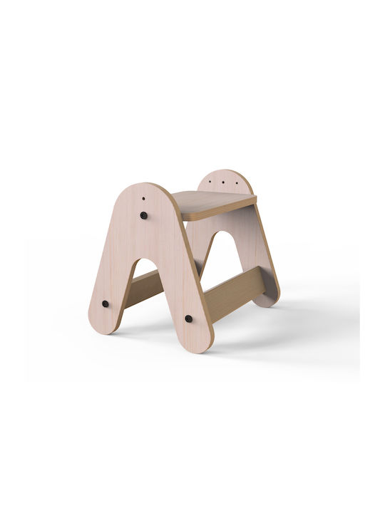Fox Kids Table and Chairs Set made of Wood Beige Mamatoyz