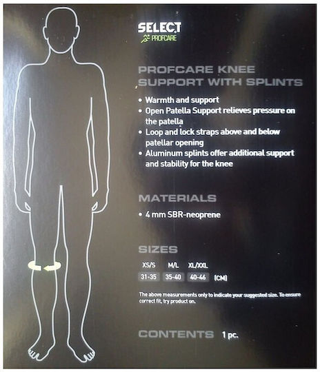 Select Sport Select Sport Knee Braces with Stabilizer 6204 Neoprene Knee Pad with Pads and Hole