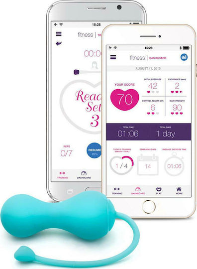 Ohmibod Lovelife Krush App Connected Bluetooth Kegel Balls Безжични Вагинални топки с вибрация Тюркоазен