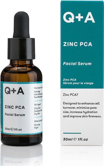 Q+A Natural Skincare Zinc PCA Anti-aging Serum Face with Collagen 30ml