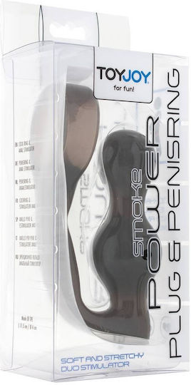 ToyJoy Power Plug & Penis Ring Black