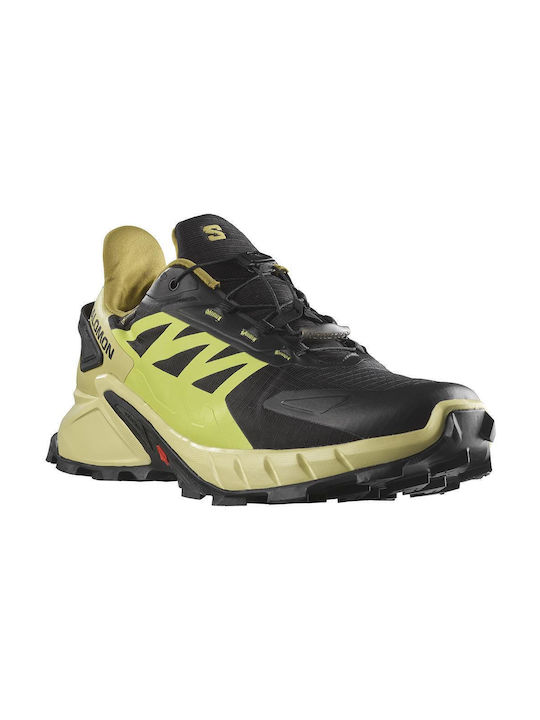 Supercross 4 GTX Sport Shoes Trail Running Waterproof with Gore-Tex Membrane Black / Leek Green / Acid Lime