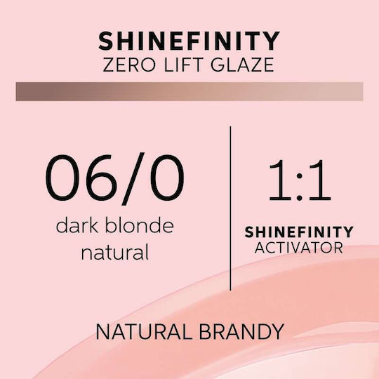 Wella Shinefinity Zero Lift Glaze Προσωρινή Βαφή Μαλλιών 06/0 Natural Brandy 60ml