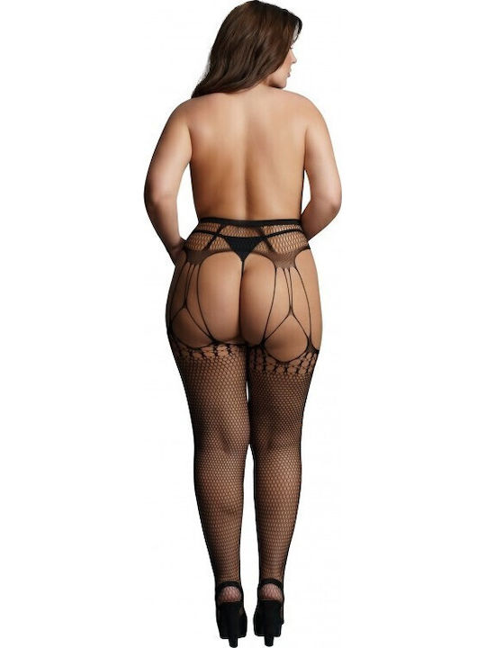 Shots Le Desir Shredded Suspender Pantyhose Sexy Καλσόν Μαύρο