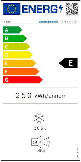 Beko Aufrechter Gefrierschrank 286Es