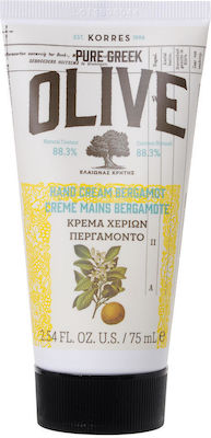 Korres Pure Greek Olive με Περγαμόντο Feuchtigkeitsspendende Handcreme 3x75ml