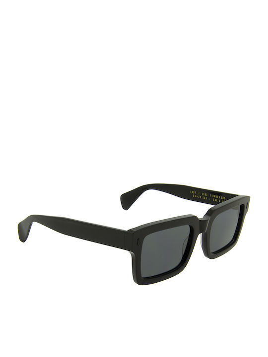 Gast Loot Unisex Sunglasses with Black Plastic Frame and Black Lens LT01