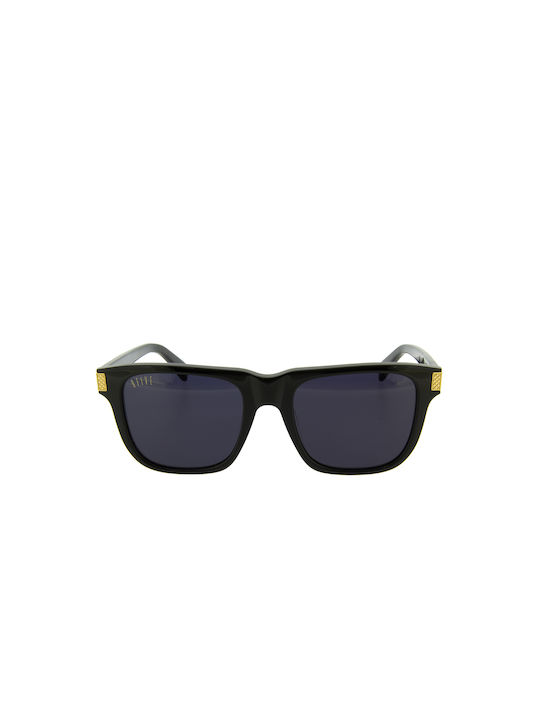 9Five Ocean Sunglasses with Black Plastic Frame and Black Lens