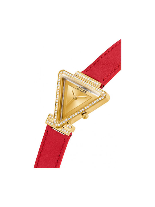 Fame Watch with Red Leather Strap
