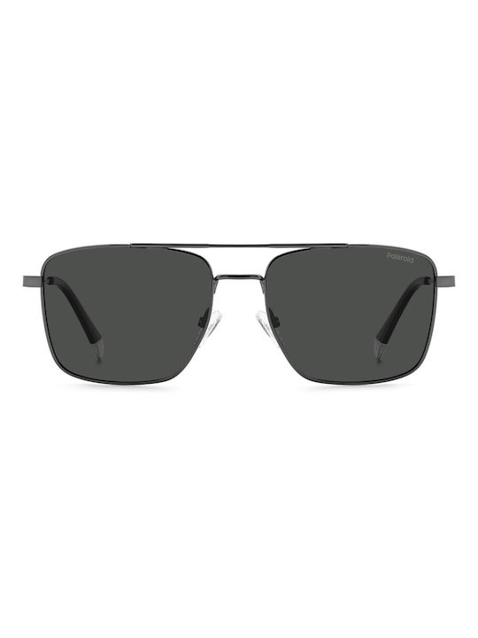 Polaroid Men's Sunglasses with Gray Metal Frame and Gray Polarized Lens PLD4134/S/X KJ1M9