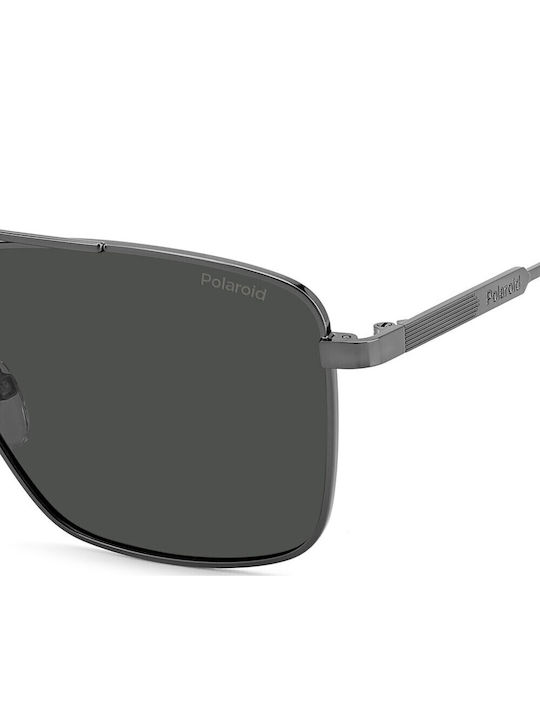 Polaroid Herren Sonnenbrille mit Gray Metall Gestell und Gray Polarisiert Linse PLD4134/S/X KJ1M9