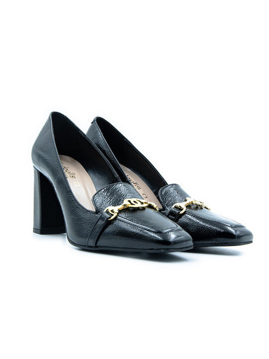 Fardoulis Patent Leather Pointed Toe Black Heels