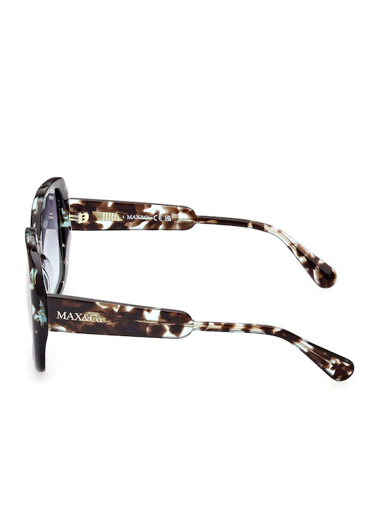 Max & Co Women's Sunglasses with Brown Tartaruga Plastic Frame and Gray Gradient Lens MO0048 55P