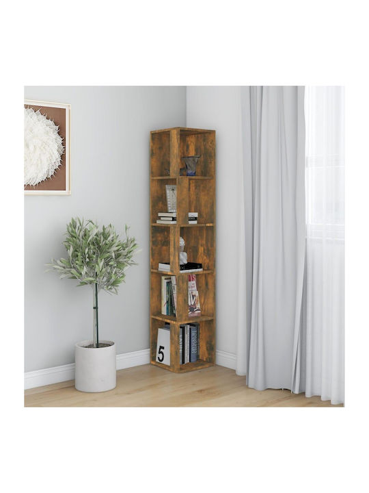 Corner Bookcase Smoky Oak 33x33x164.5cm