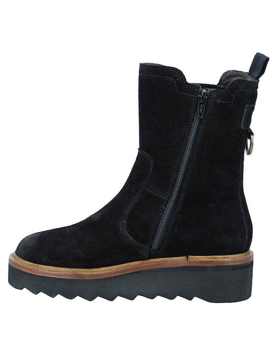 Wrangler Wildleder Damen Chelsea Stiefeletten Schwarz