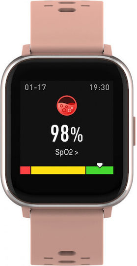 Denver SW-164 Smartwatch με Παλμογράφο (Ροζ Χρυσό)