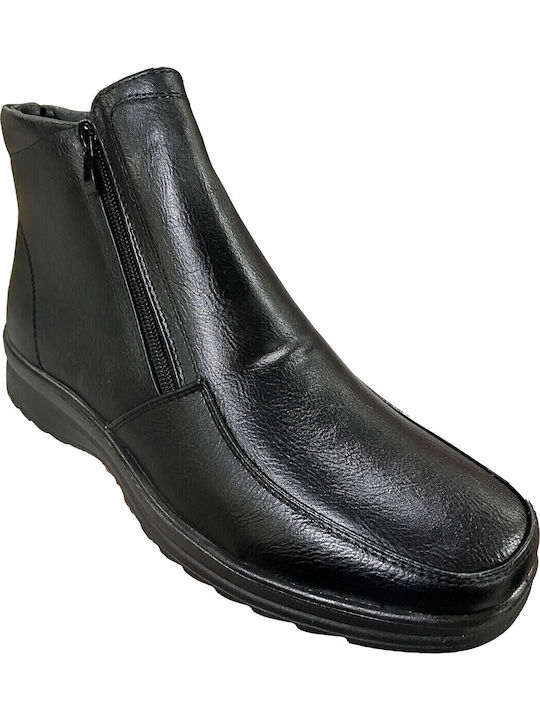 Schwarz Herrenstiefel mit Reißverschluss