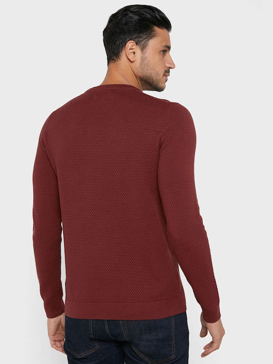 Double Men's Long Sleeve Sweater Brown