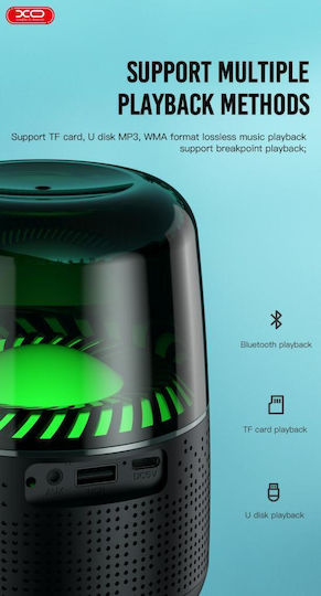 XO F37 Ηχείο Bluetooth με Ραδιόφωνο και Διάρκεια Μπαταρίας έως 6 ώρες Μαύρο