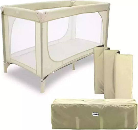 Asalvo Essential Laufstall mit Matratze Beige 65x125cm
