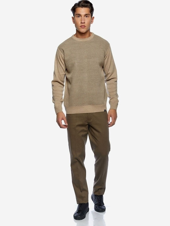 Pantaloni Bărbați Chino Elastic Regular Fit Bej