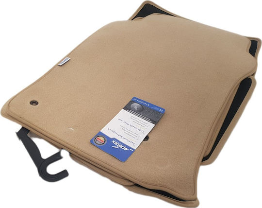 Petex Set Front and Back Car Mats 4 Pieces for Toyota Land Cruiser 2009 Beige