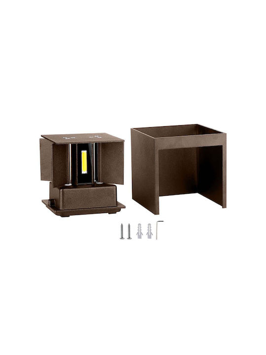 V-TAC Wandmontiertes Außen-Spotlight LED IP65 11W mit Warmweiß Licht Doppelstrahl 10x10x10εκ.