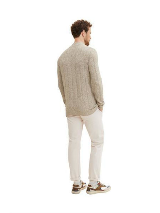 Tom Tailor Men's Long Sleeve Sweater Beige